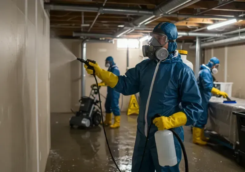 Basement Sanitization and Antimicrobial Treatment process in Arverne, NY